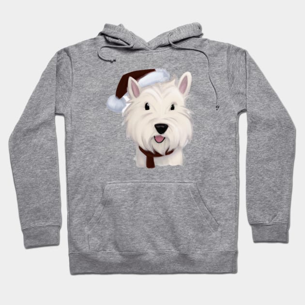 Cute West Highland White Terrier Drawing Hoodie by Play Zoo